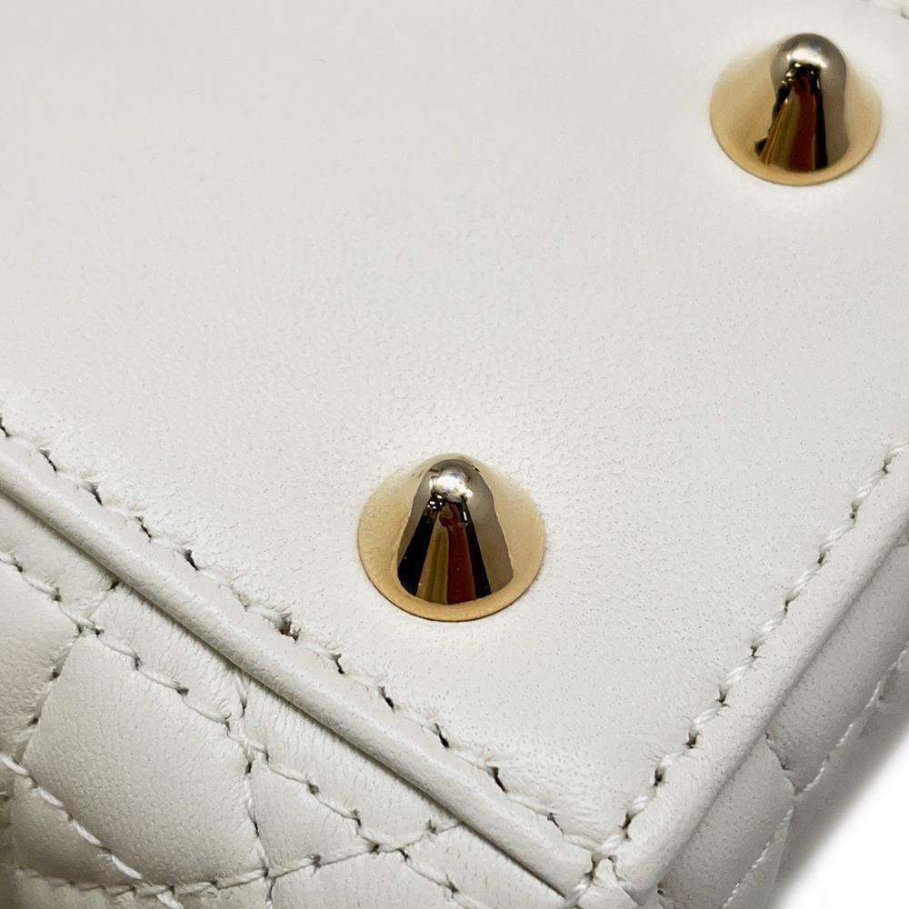 Christian Dior handbag Lady MY ABC Cannage shoulder bag White - Picture 12 of 12